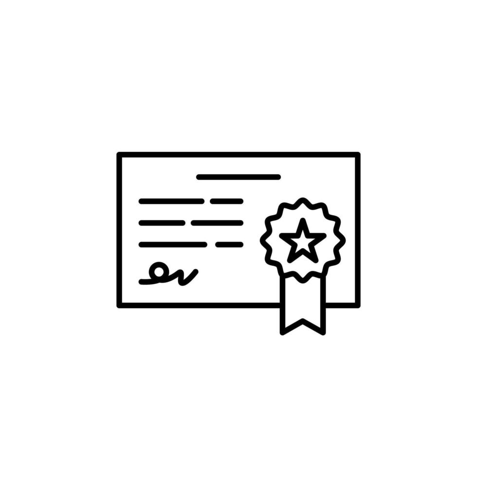 icono de vector de certificado