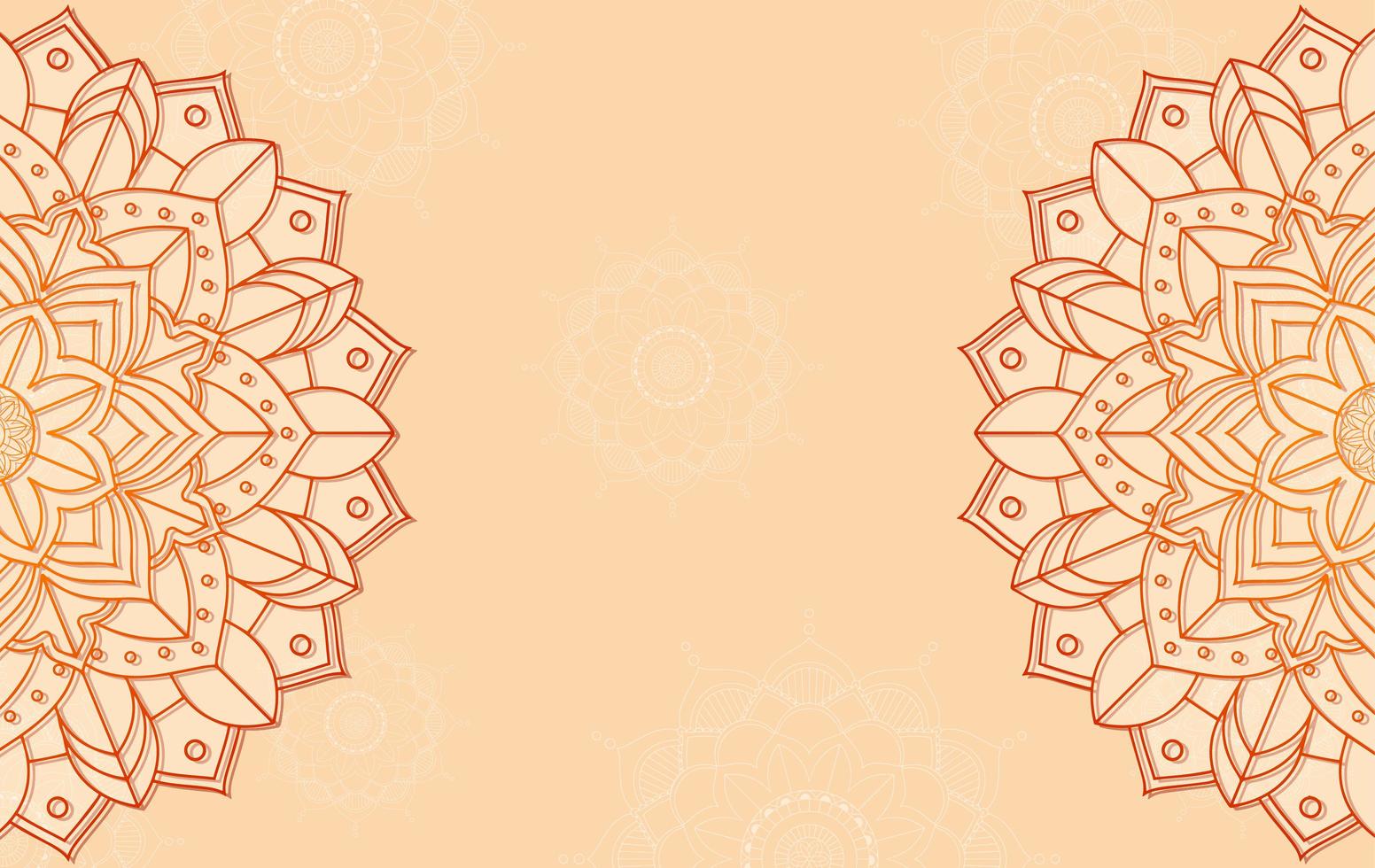 Background template with mandala pattern design vector