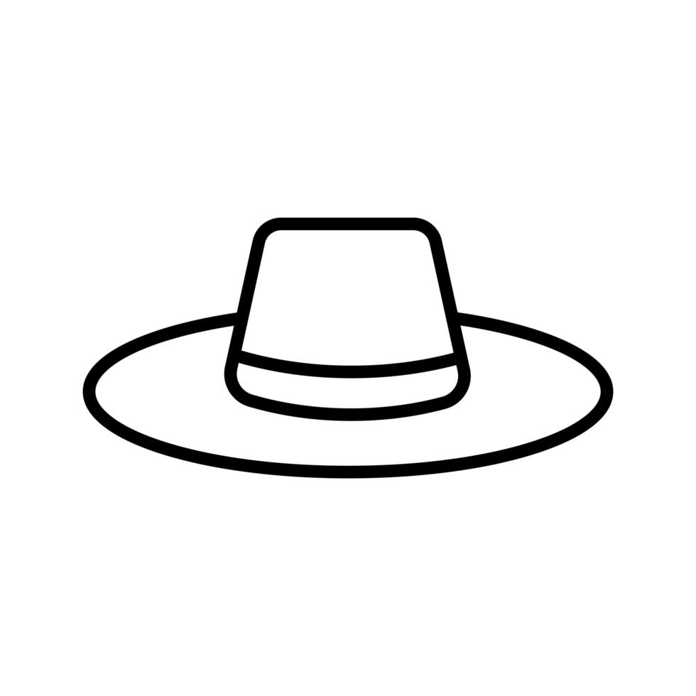 icono de sombrero de playa vector