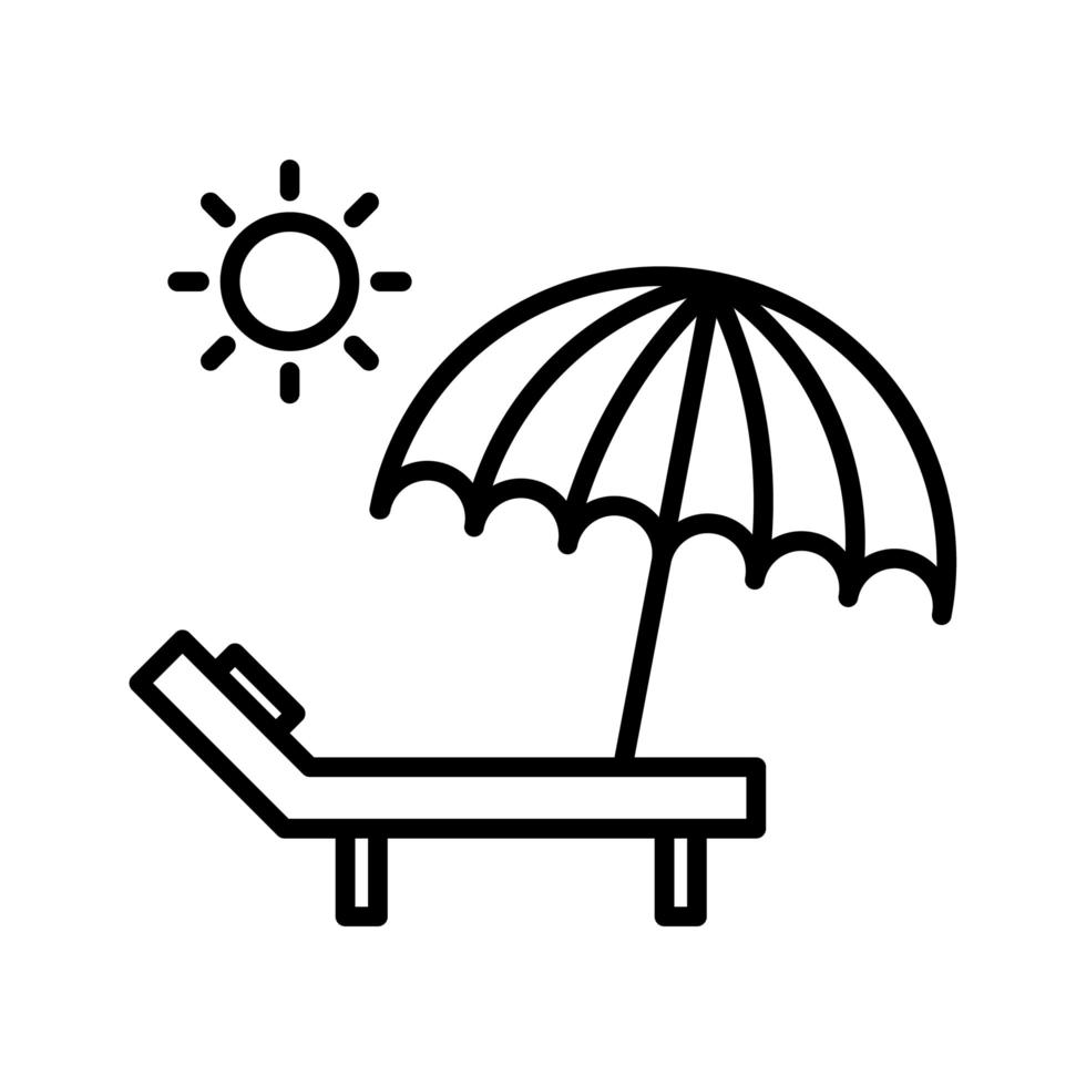 Sunbed Vector Icon