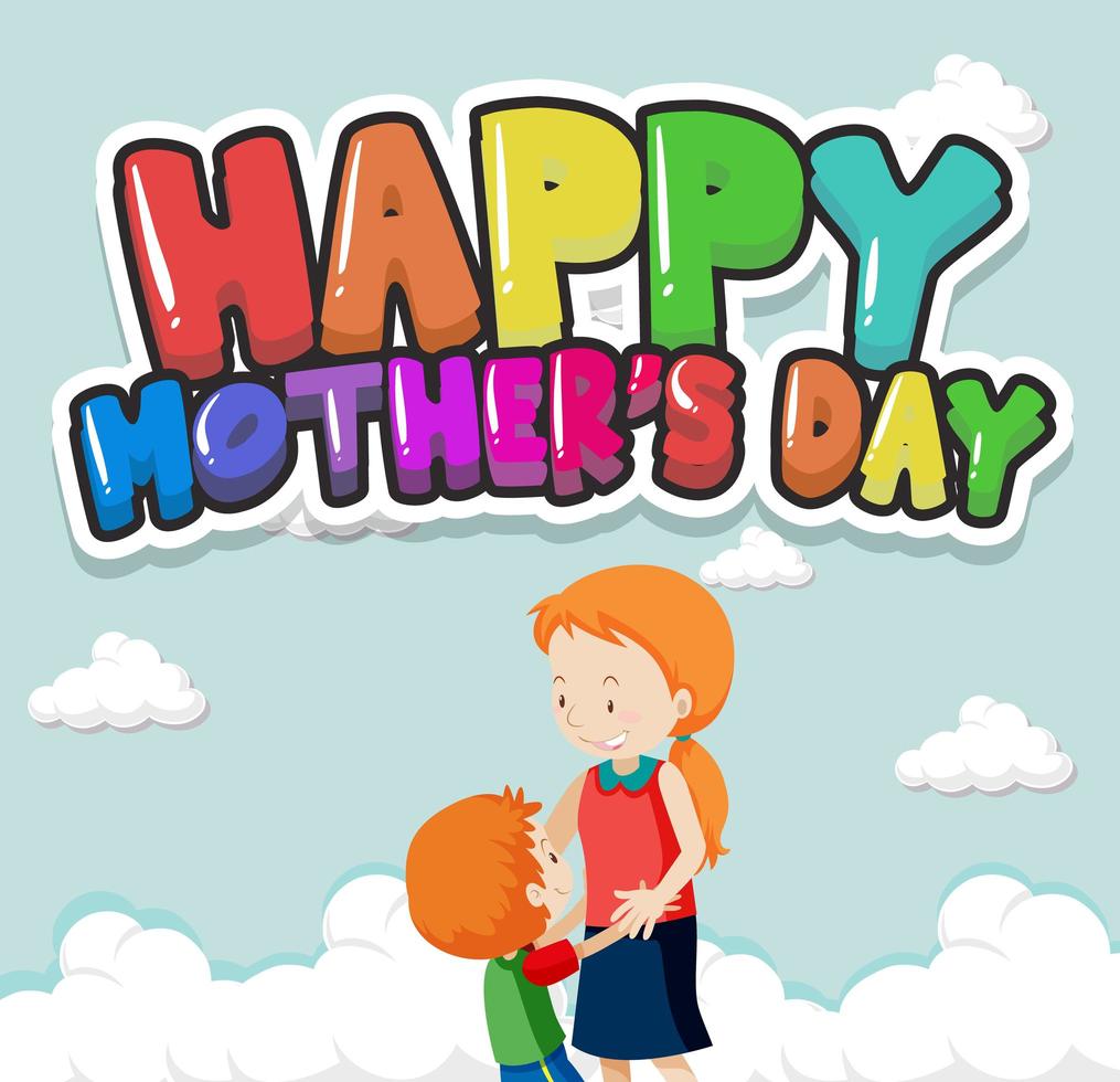 Happy mother's day sign vector