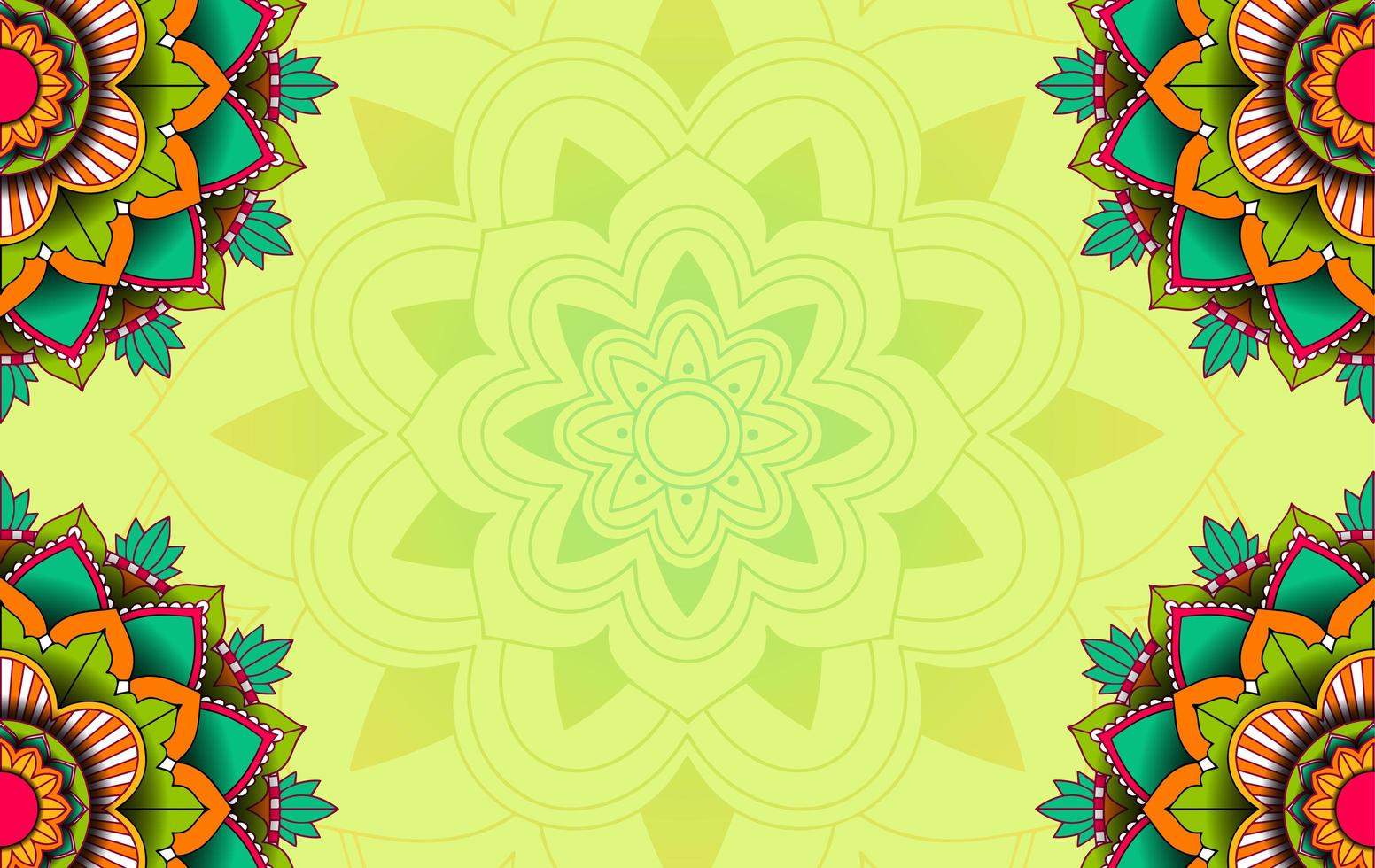 Background template with mandala pattern design vector