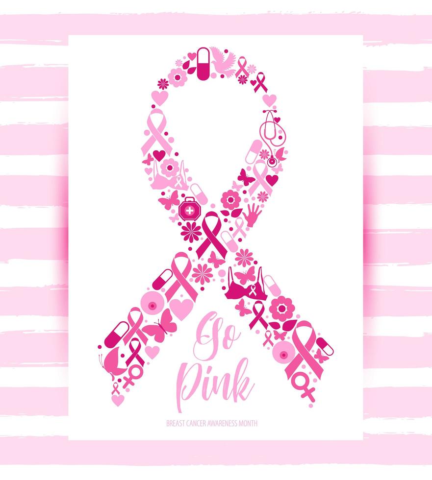 Breast cancer awareness month design vector