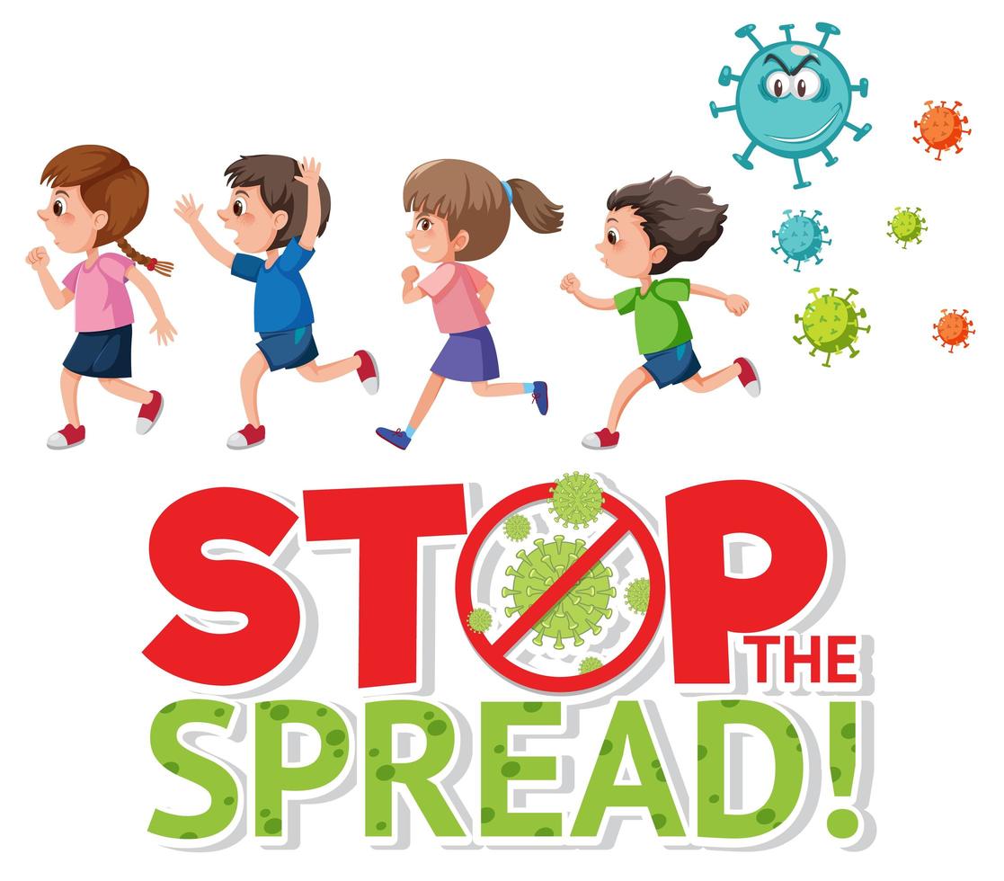 Stop spreading coronavirus sign vector