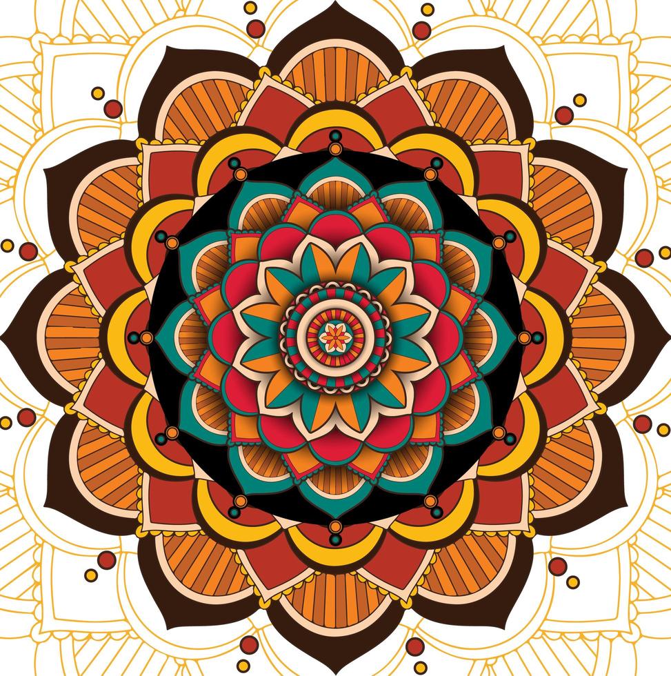 Mandala pattern design on white background vector