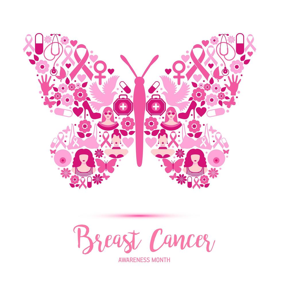 Breast cancer awareness month design vector