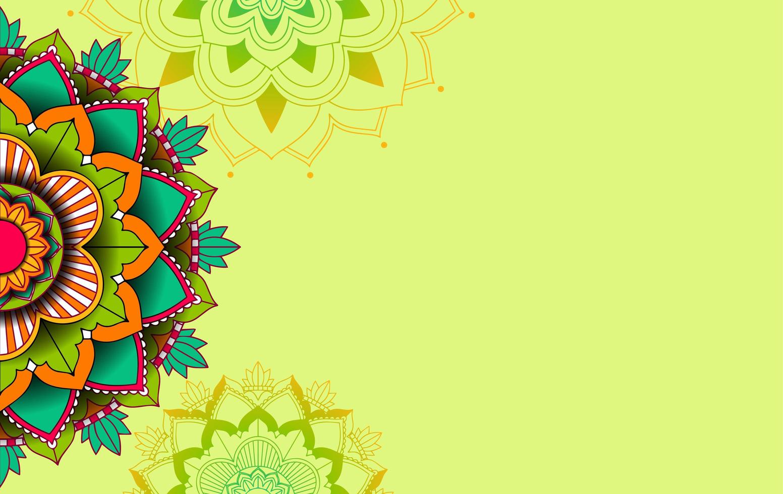 Background template with mandala pattern design vector