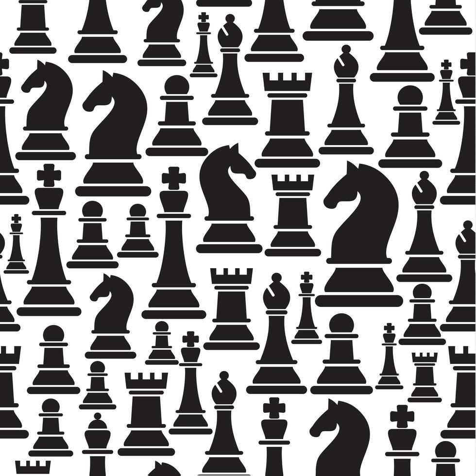 Seamless pattern with chess figures vector
