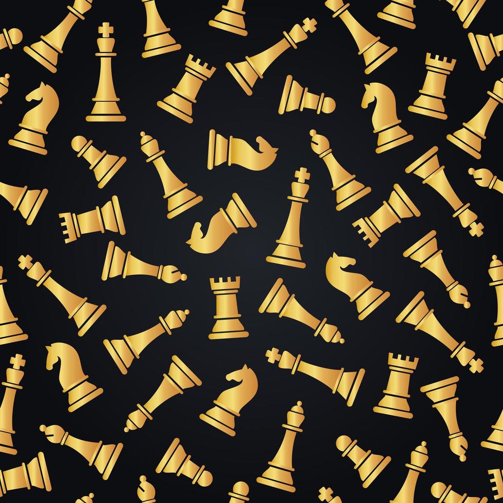 Seamless pattern with chess figures vector