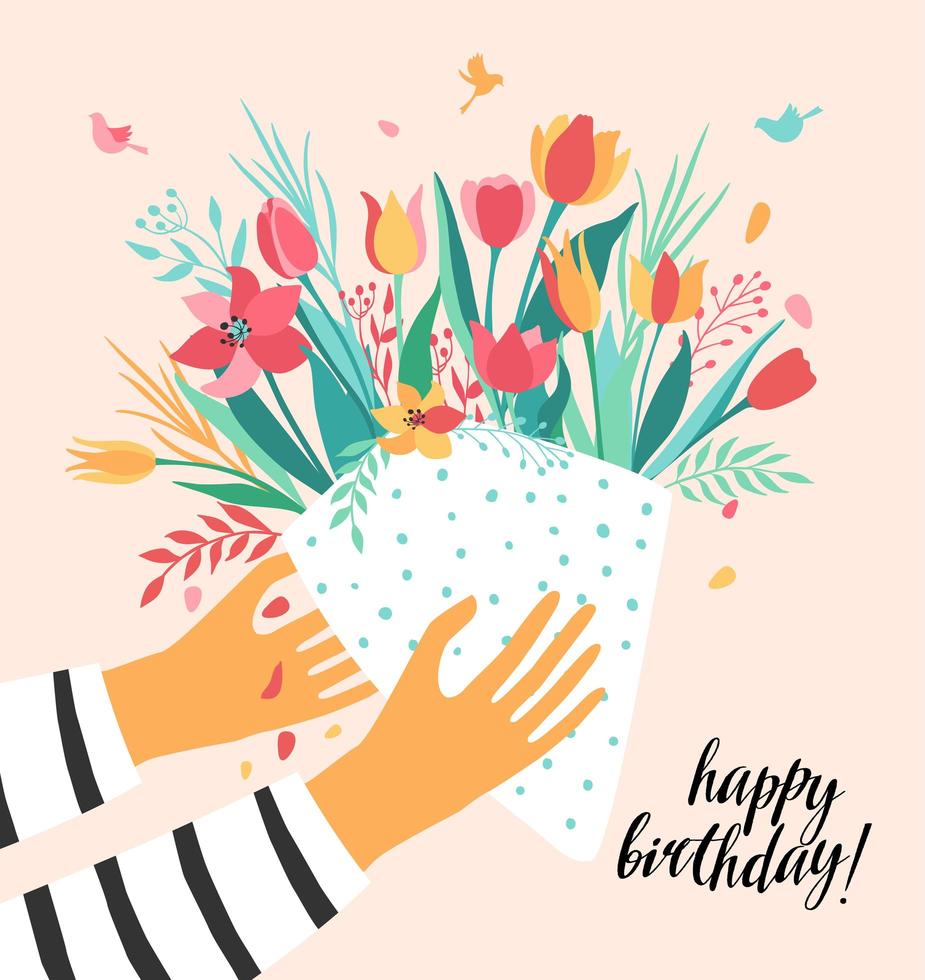 Birthday greeting card vector