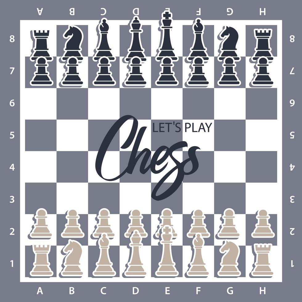 Chess Board with figures vector