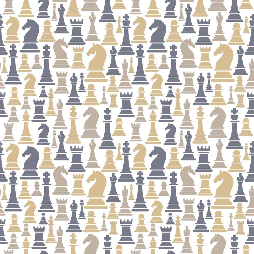 Seamless pattern with chess figures vector