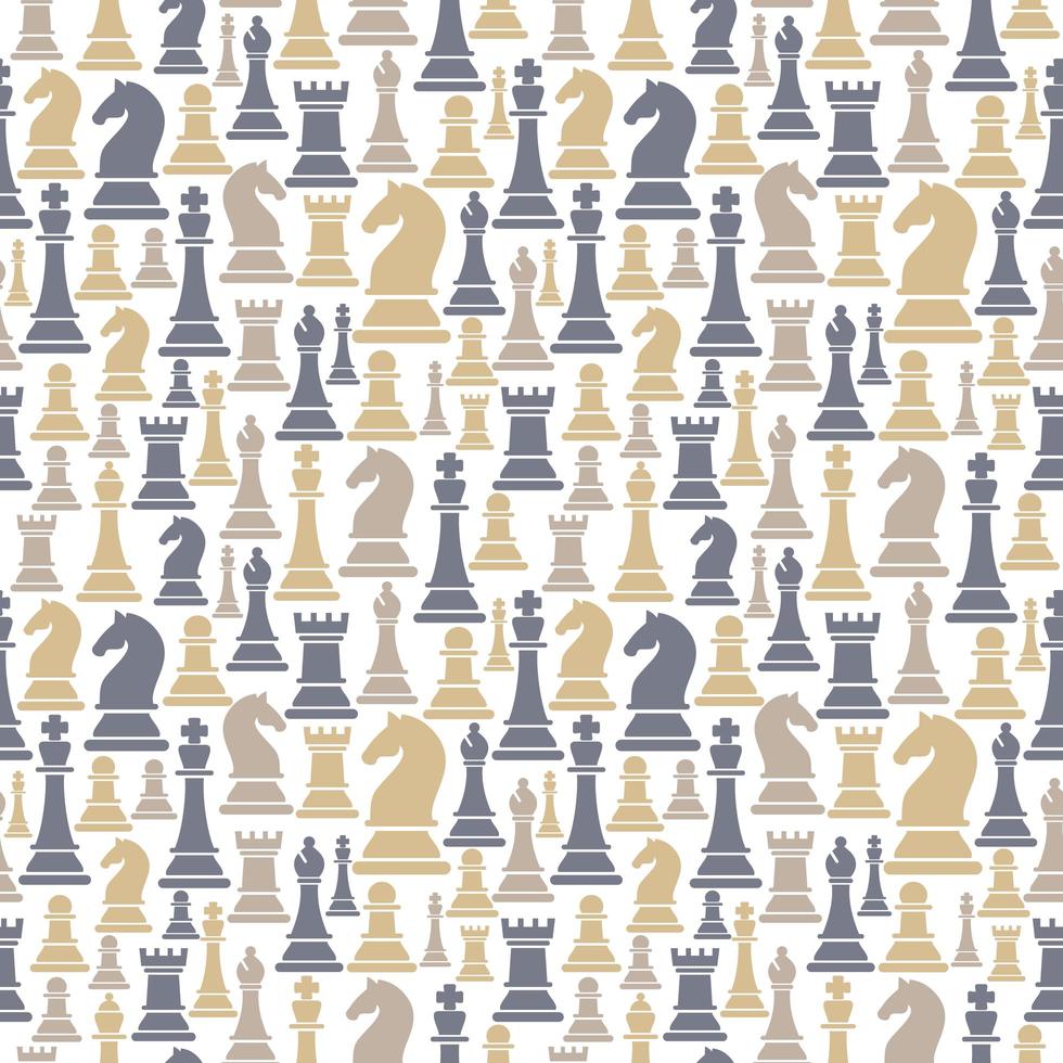 Seamless pattern with chess figures vector