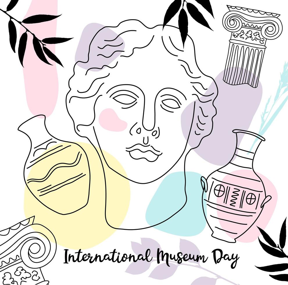International Museum Day background vector