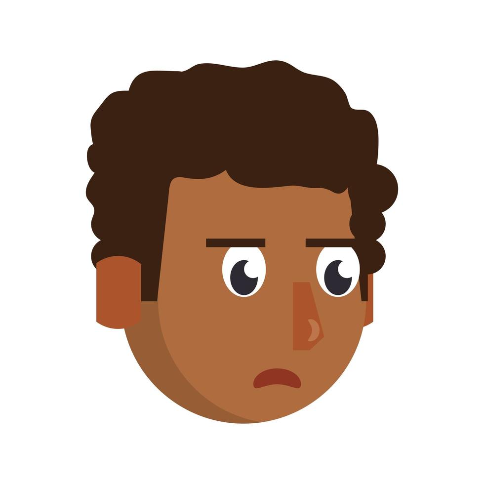 Man's head cartoon character vector