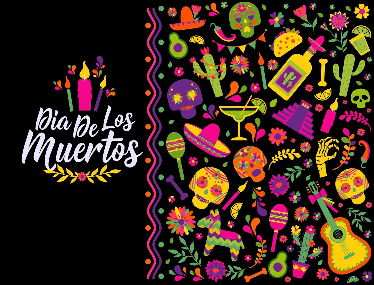 Dia de los Muertos background vector
