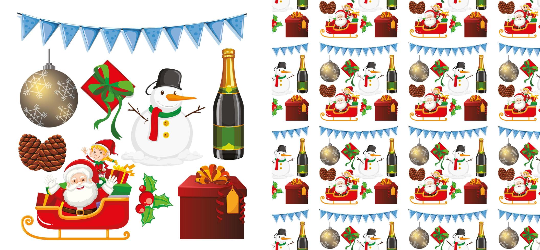 diseño de fondo transparente con tema navideño vector