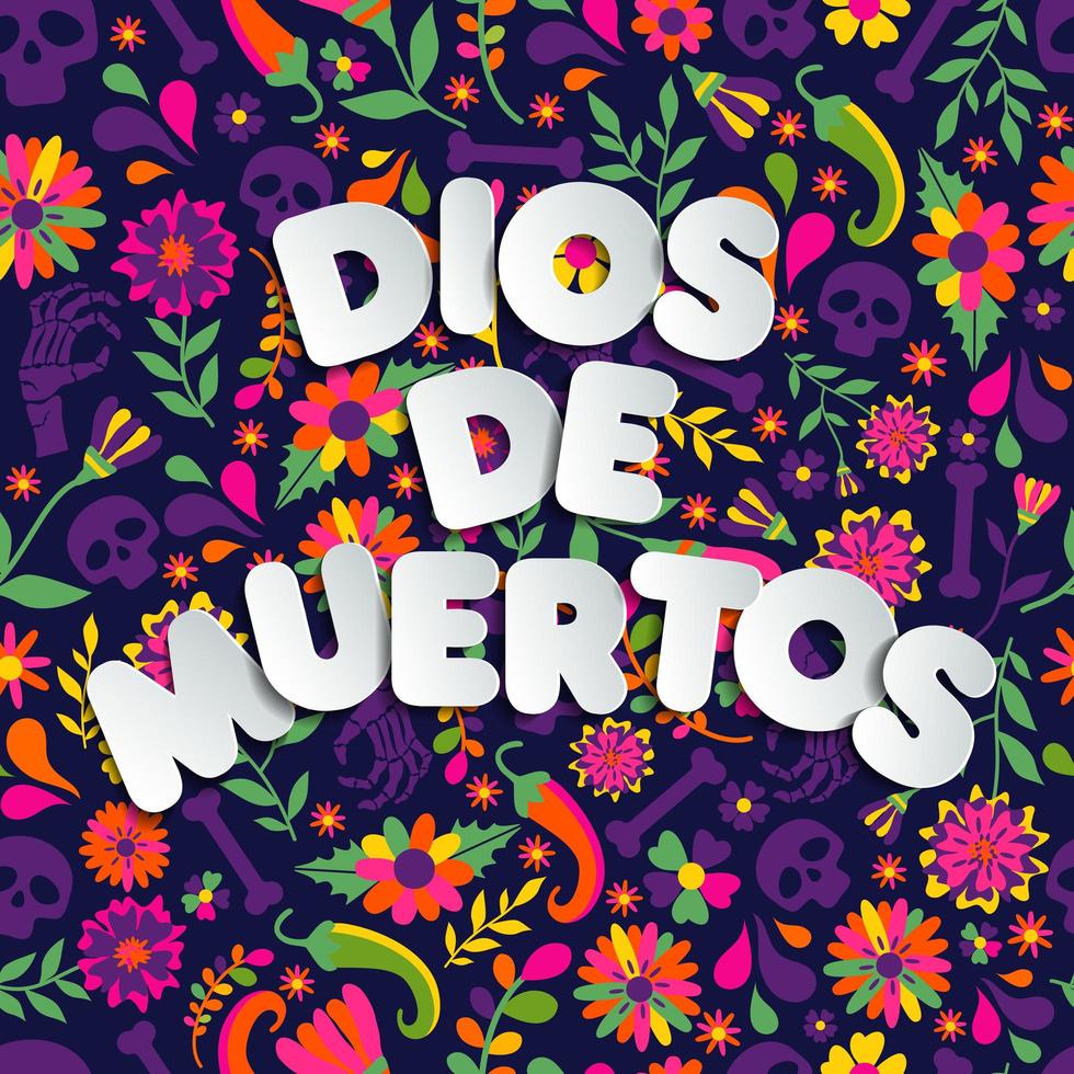 dios de muertos fondo vector