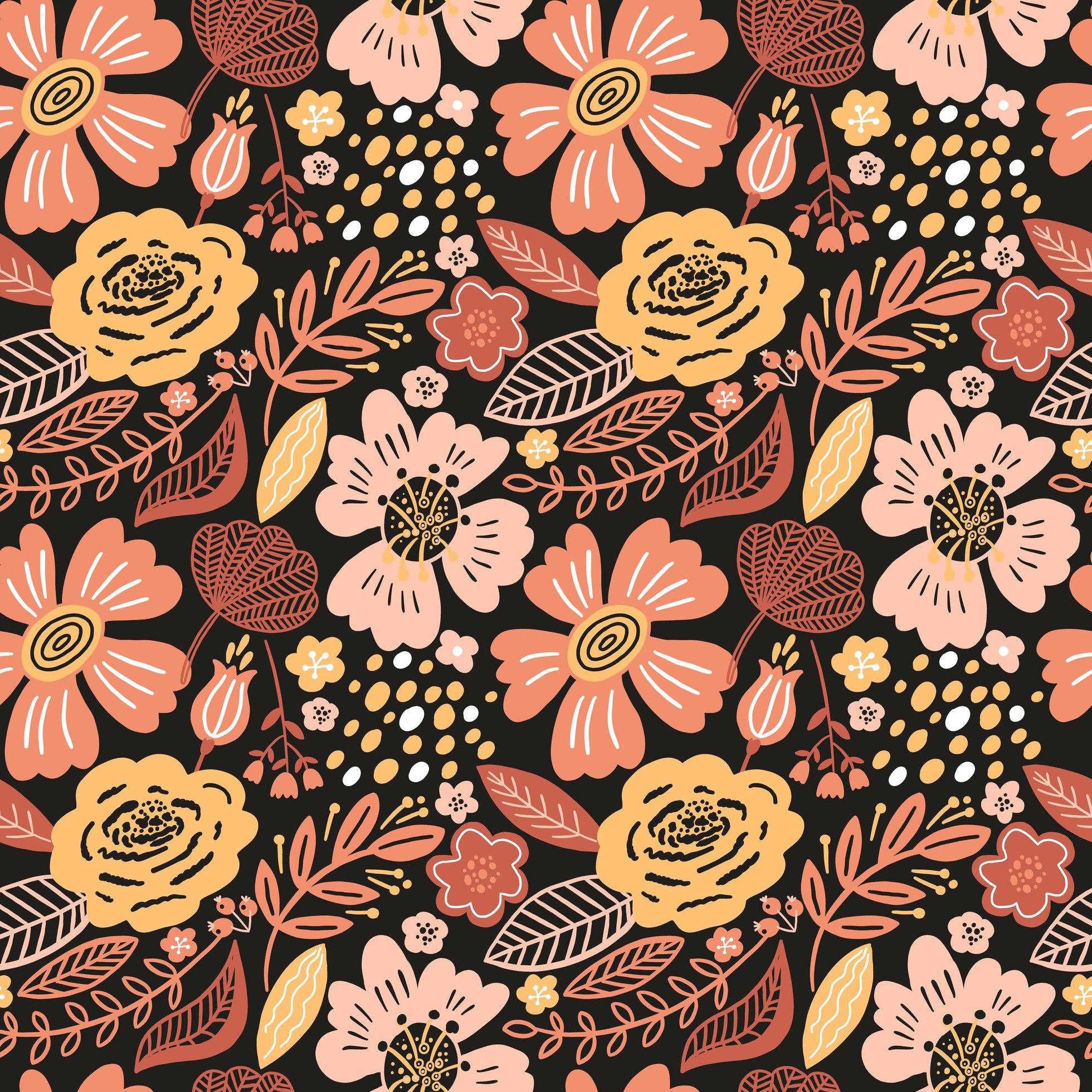Autumn floral seamless pattern 1503696 Vector Art at Vecteezy