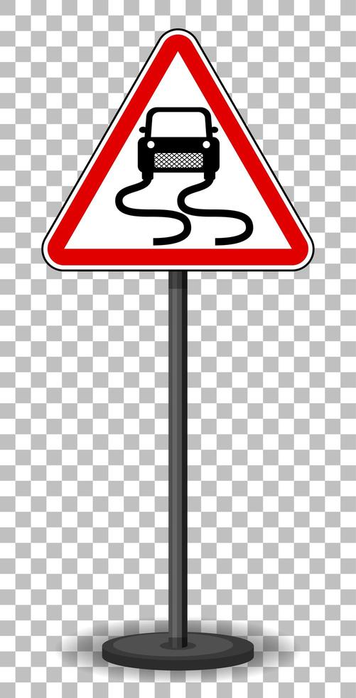 Red traffic sign on transparent background vector