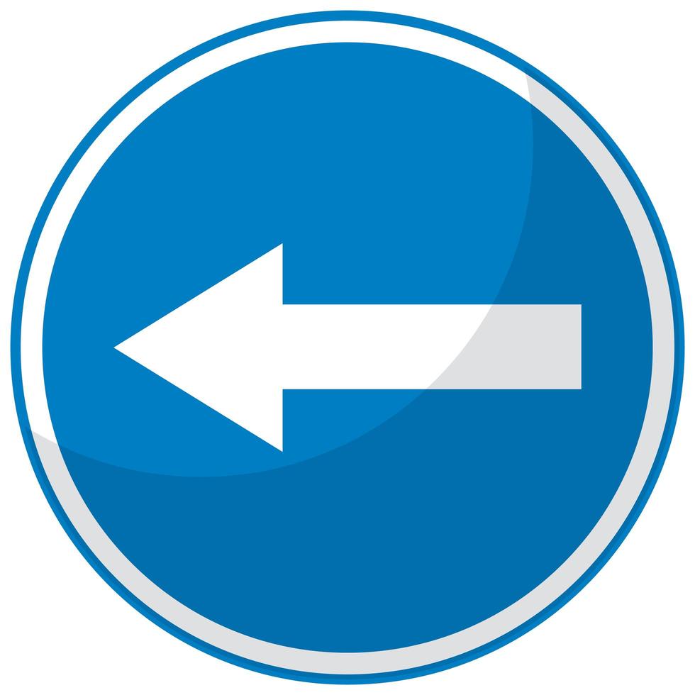 Blue traffic sign on white background vector