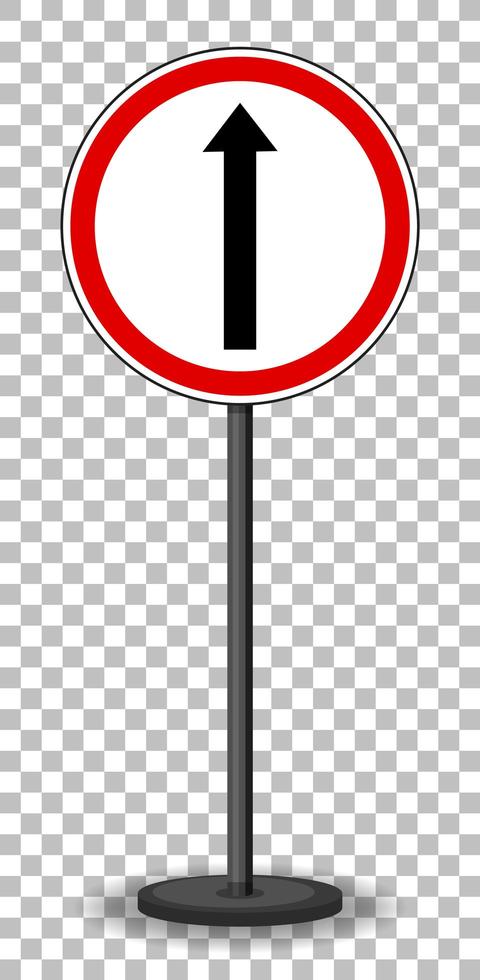 Red traffic sign on transparent background vector