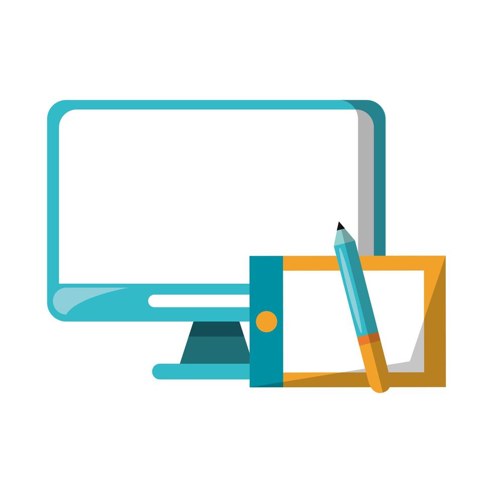 Arts and graphic design school digital tools vector