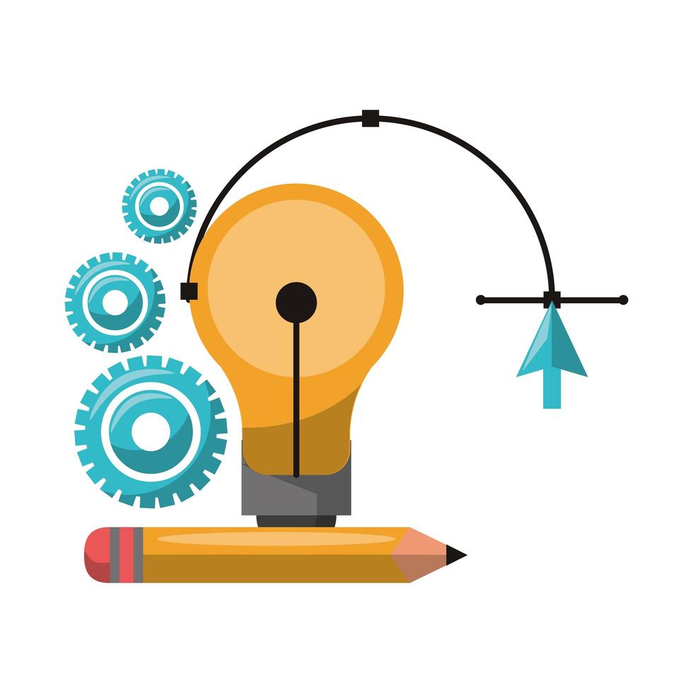 Arts and graphic design school digital tools vector