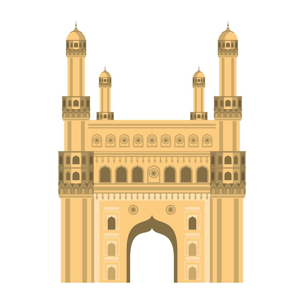 Gateway Indian national building isolated vector