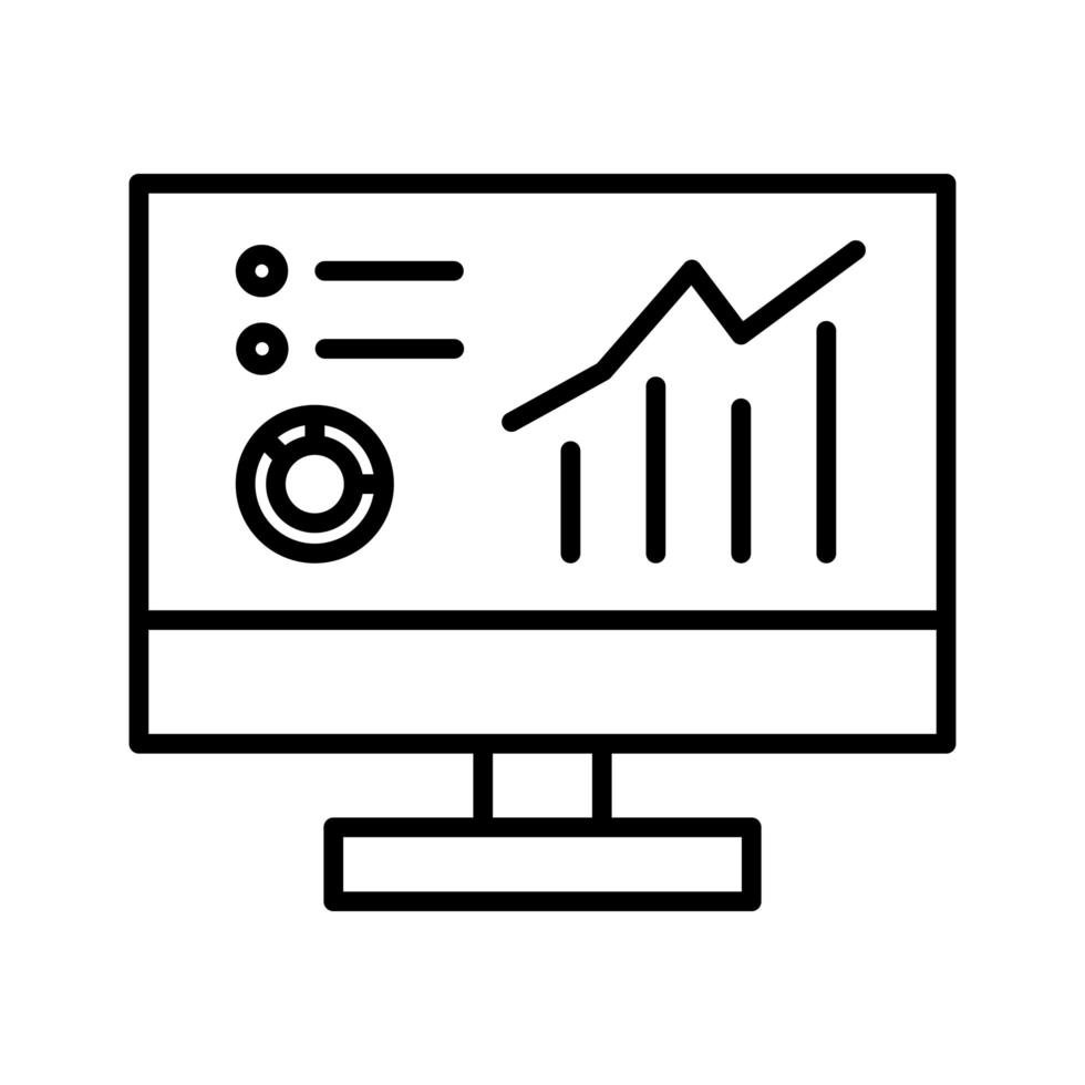 Monitoring Sales Icon vector