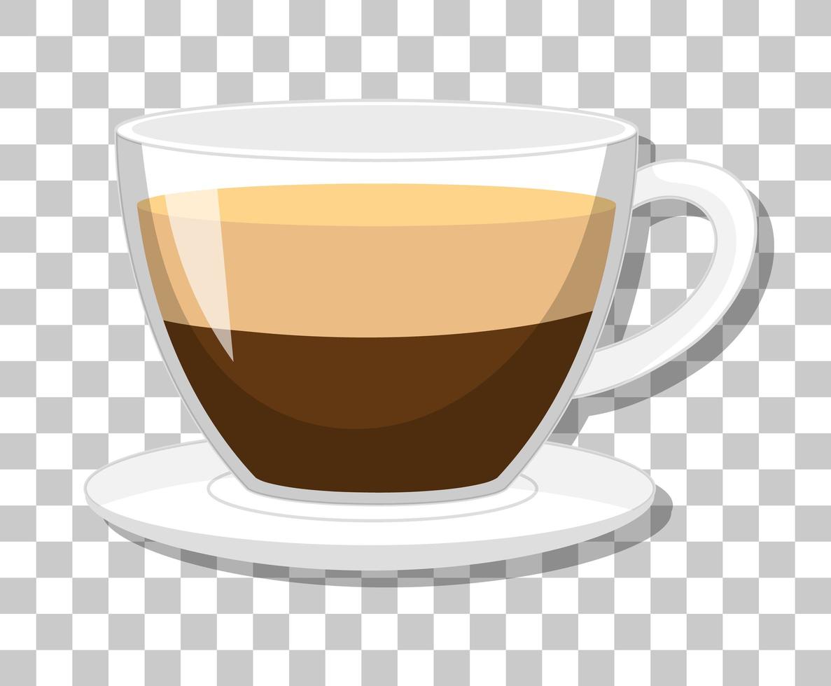 A cup of coffee isolated on transparent background vector