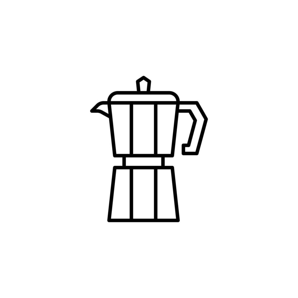 icono de cafetera vector