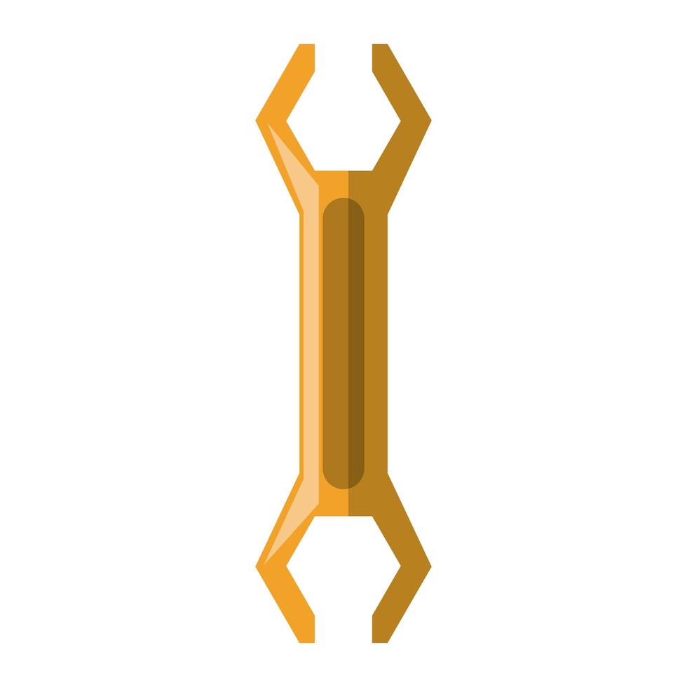 Wrench construction tool isolated icon vector