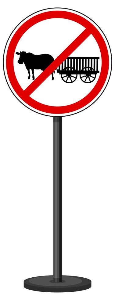 Red traffic sign on white background vector