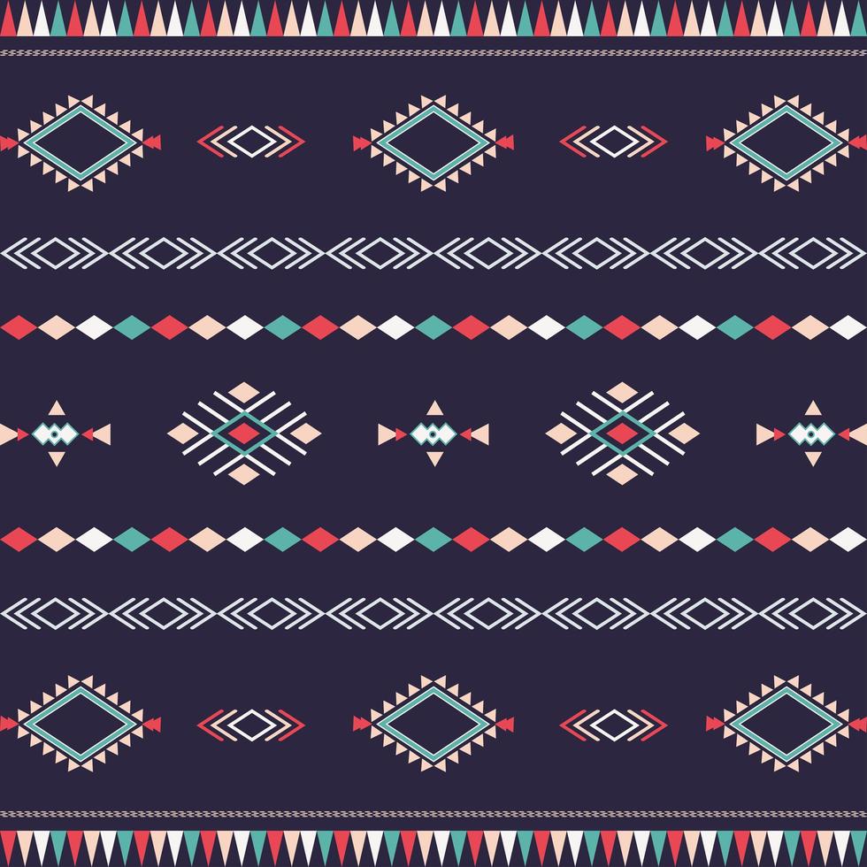 Aztec tribal pattern with geometric shapes vector