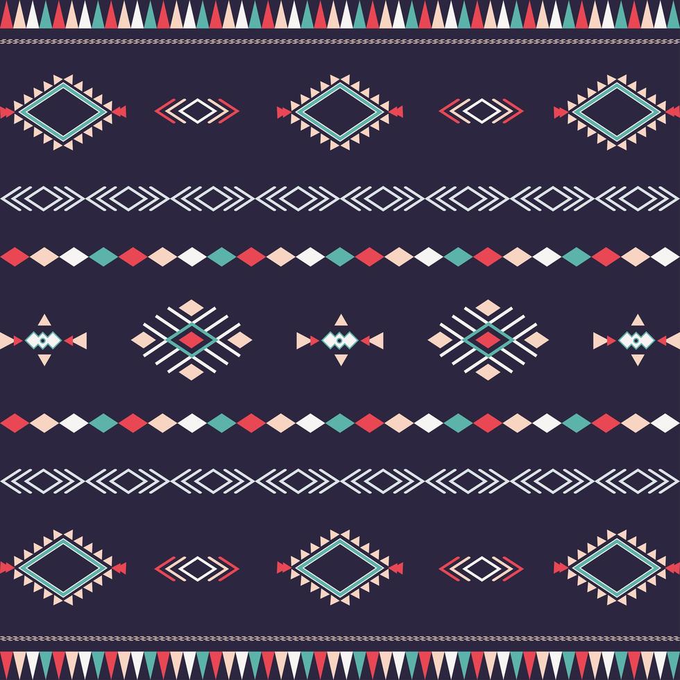 Aztec tribal pattern with geometric shapes vector