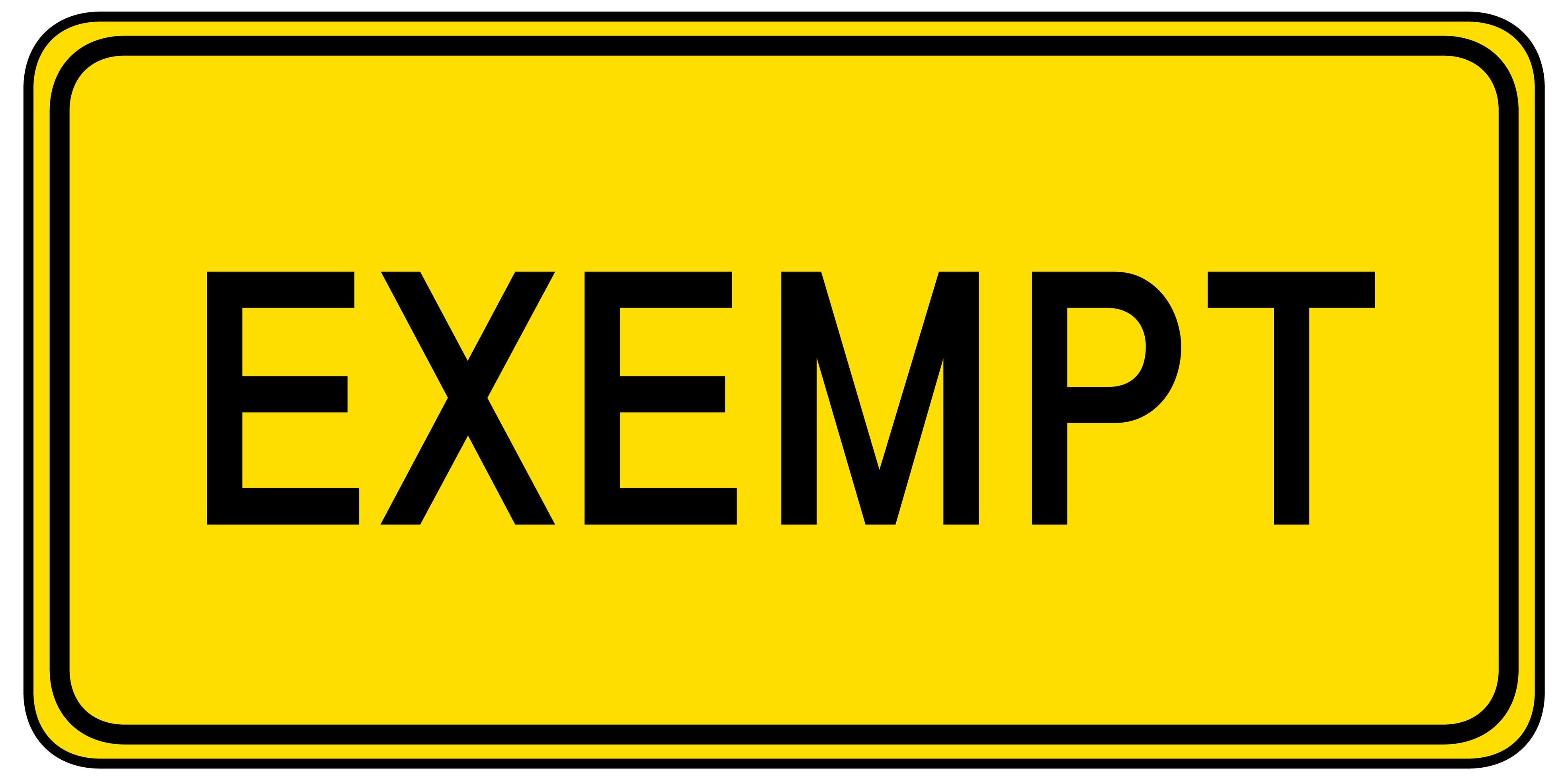 Exempt sign isolated on white background 1505175 Vector Art at Vecteezy