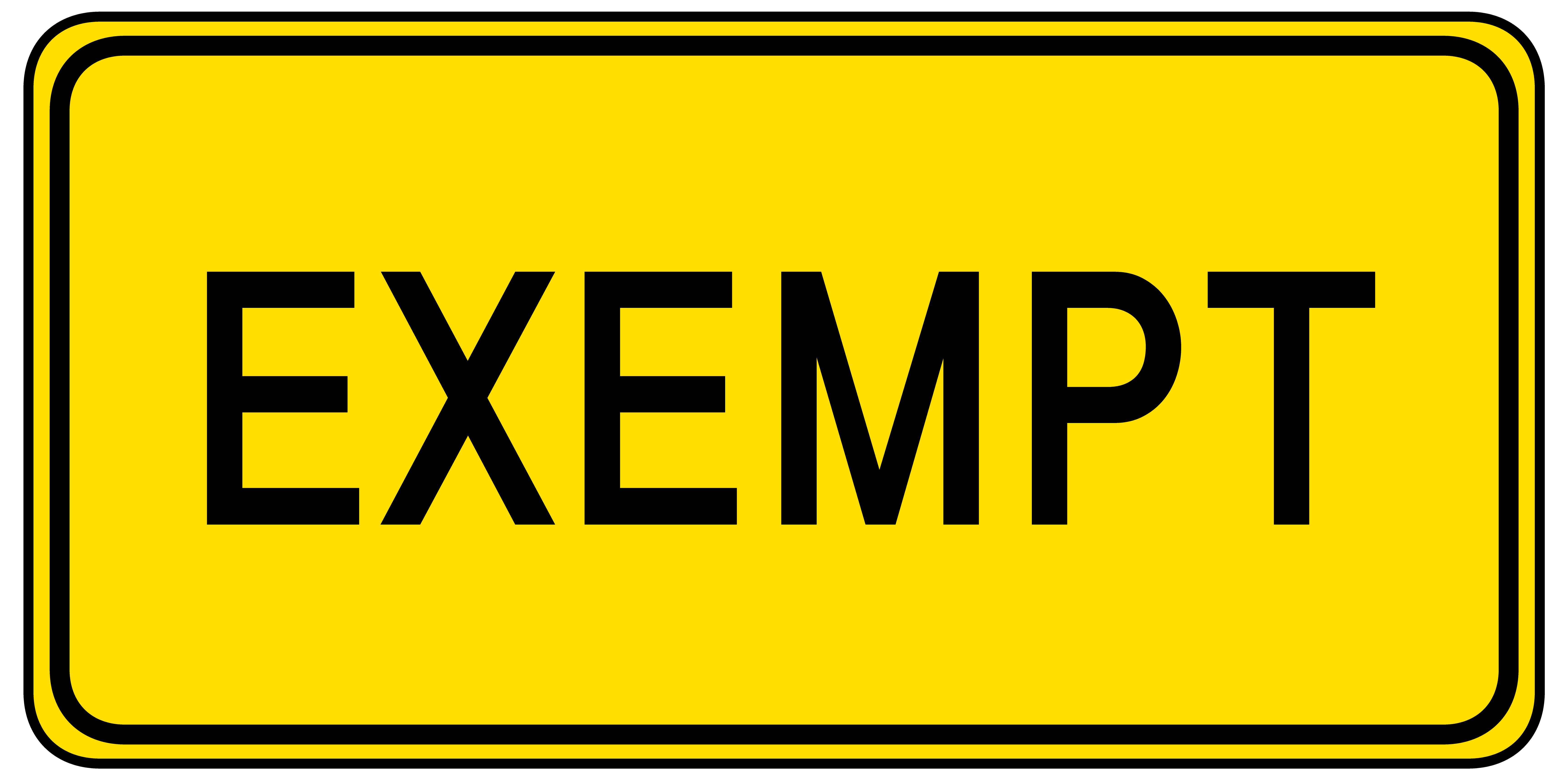 Exempt sign isolated on white background 1505175 Vector Art at Vecteezy