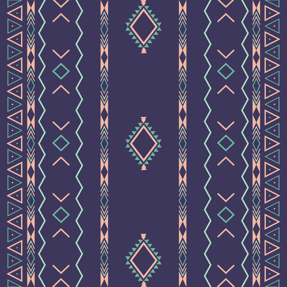 Aztec ethnic tribalseamless pattern with geometric shapes vector