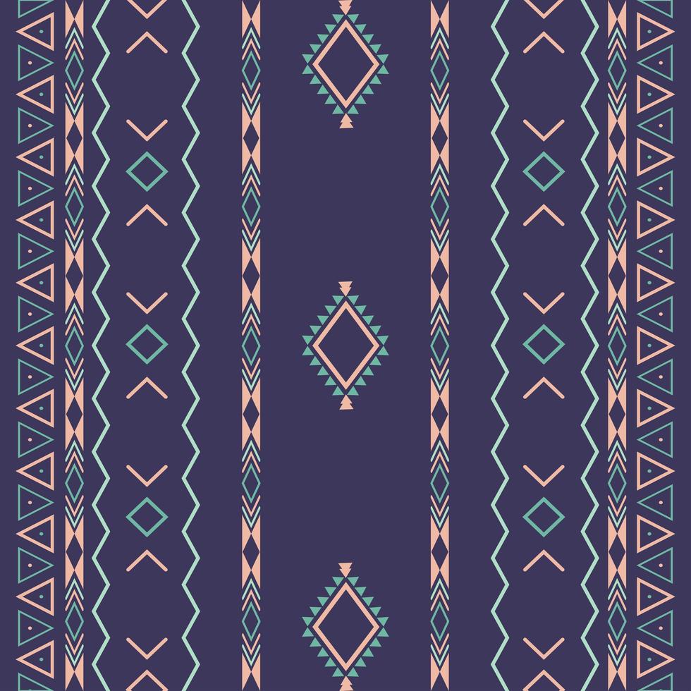 Aztec ethnic tribalseamless pattern with geometric shapes vector