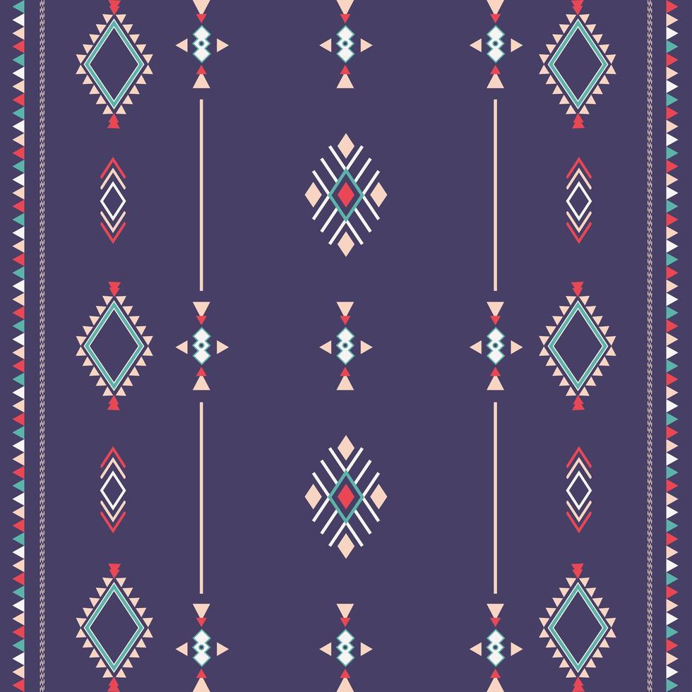 Aztec tribal pattern with geometric shapes vector