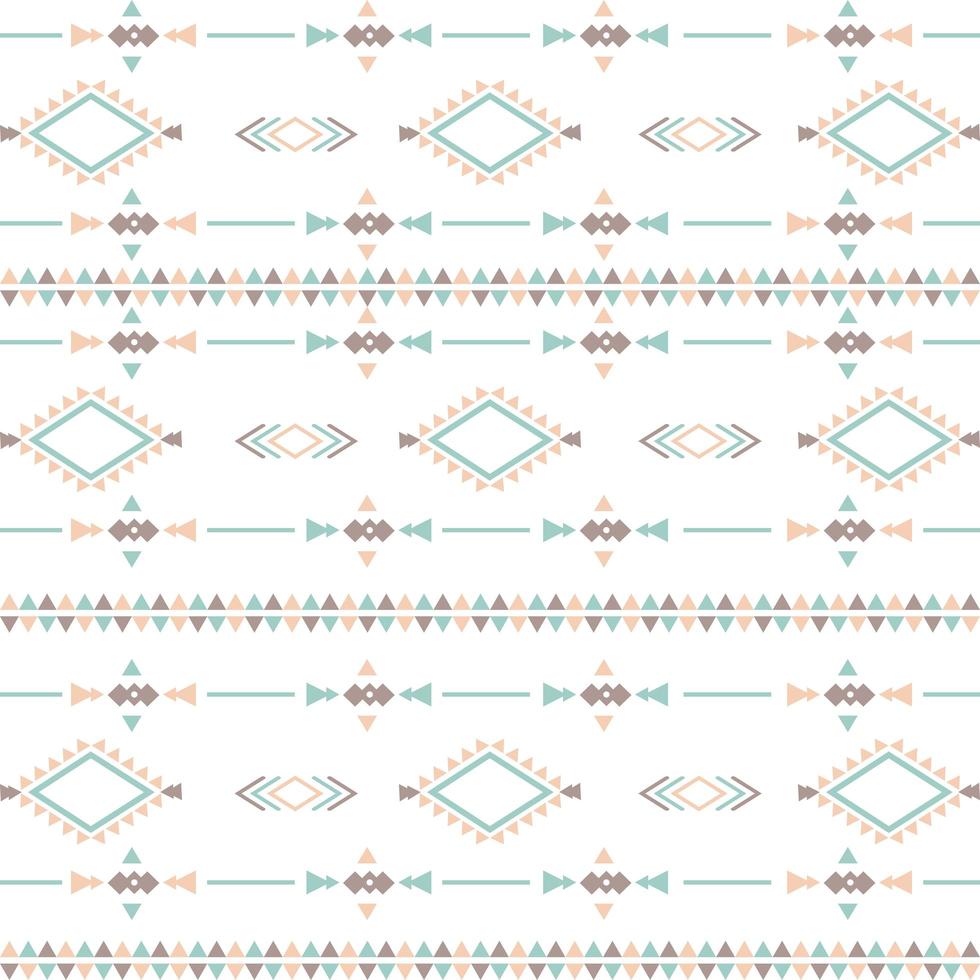 Aztec ethnic tribal seamless pattern with geometric shapes vector