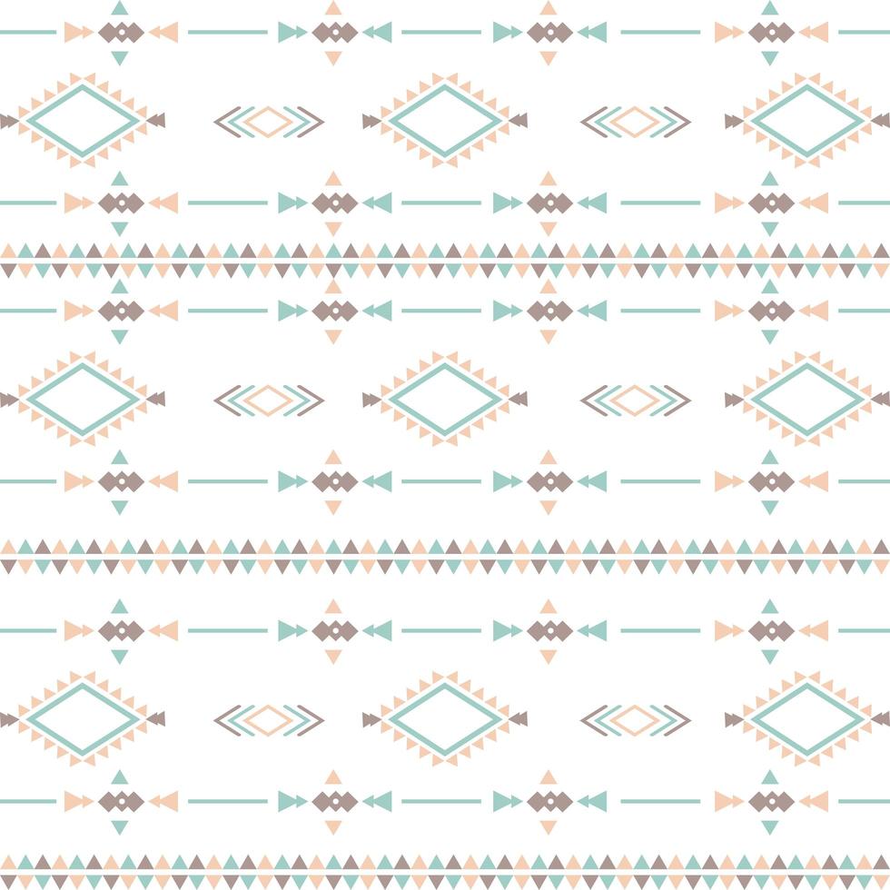 Aztec ethnic tribal seamless pattern with geometric shapes vector