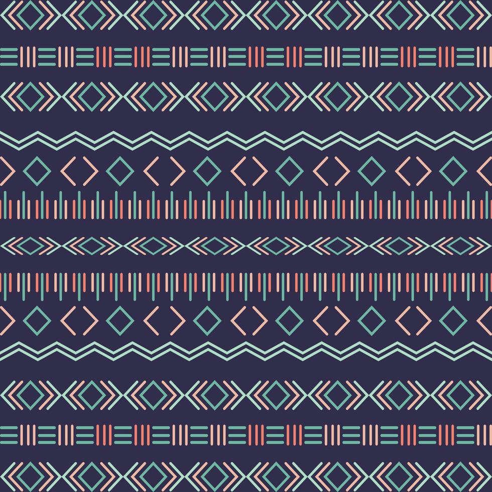Aztec tribal seamless pattern with geometric elements vector