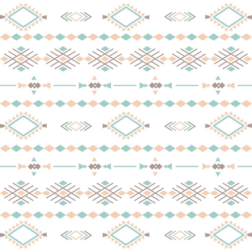 Aztec ethnic tribal seamless pattern with geometric shapes vector