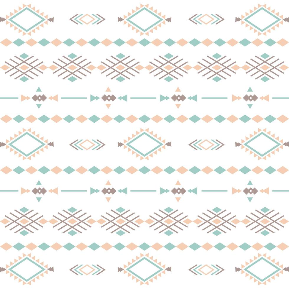 Aztec ethnic tribal seamless pattern with geometric shapes vector