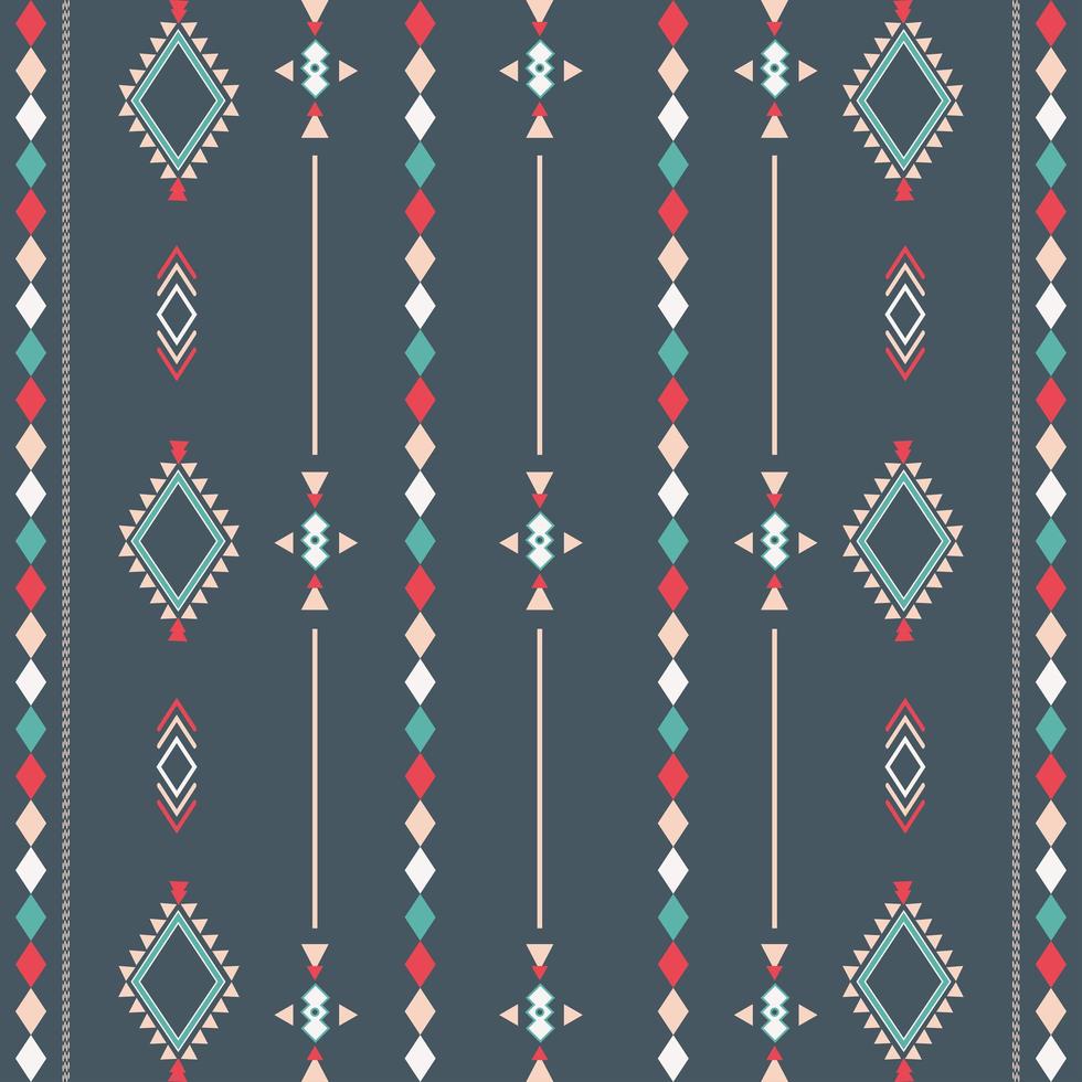 Aztec tribal pattern with geometric shapes vector