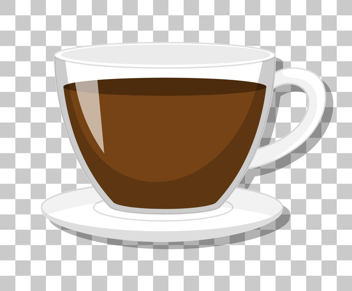 una taza de café aislado sobre fondo transparente vector