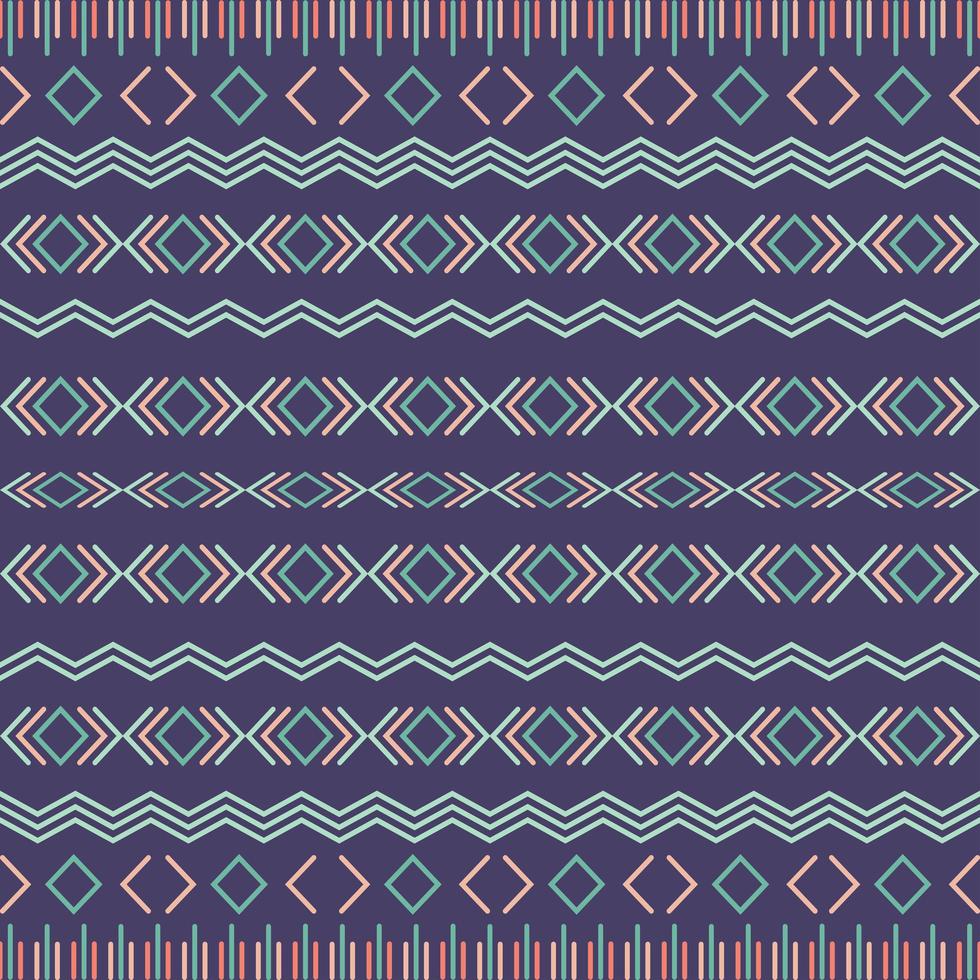 Aztec tribal seamless pattern with geometric elements vector