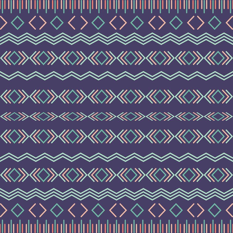Aztec tribal seamless pattern with geometric elements vector